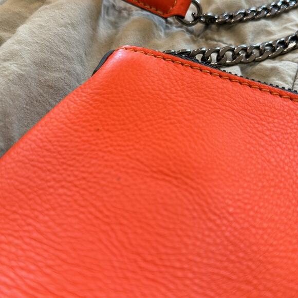 NWOT Rusi Designs Orange Crossbody Chain Purse - Picture 3 of 10